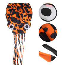 Orange-getupptes Kraken-Drachen 4m Outdoor-Flugspielzeug für Wind 3-5