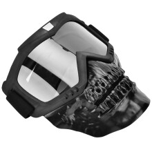 Outdoor-Schädel-Motorradhelm Brille Gesichtsschutz - Transparent