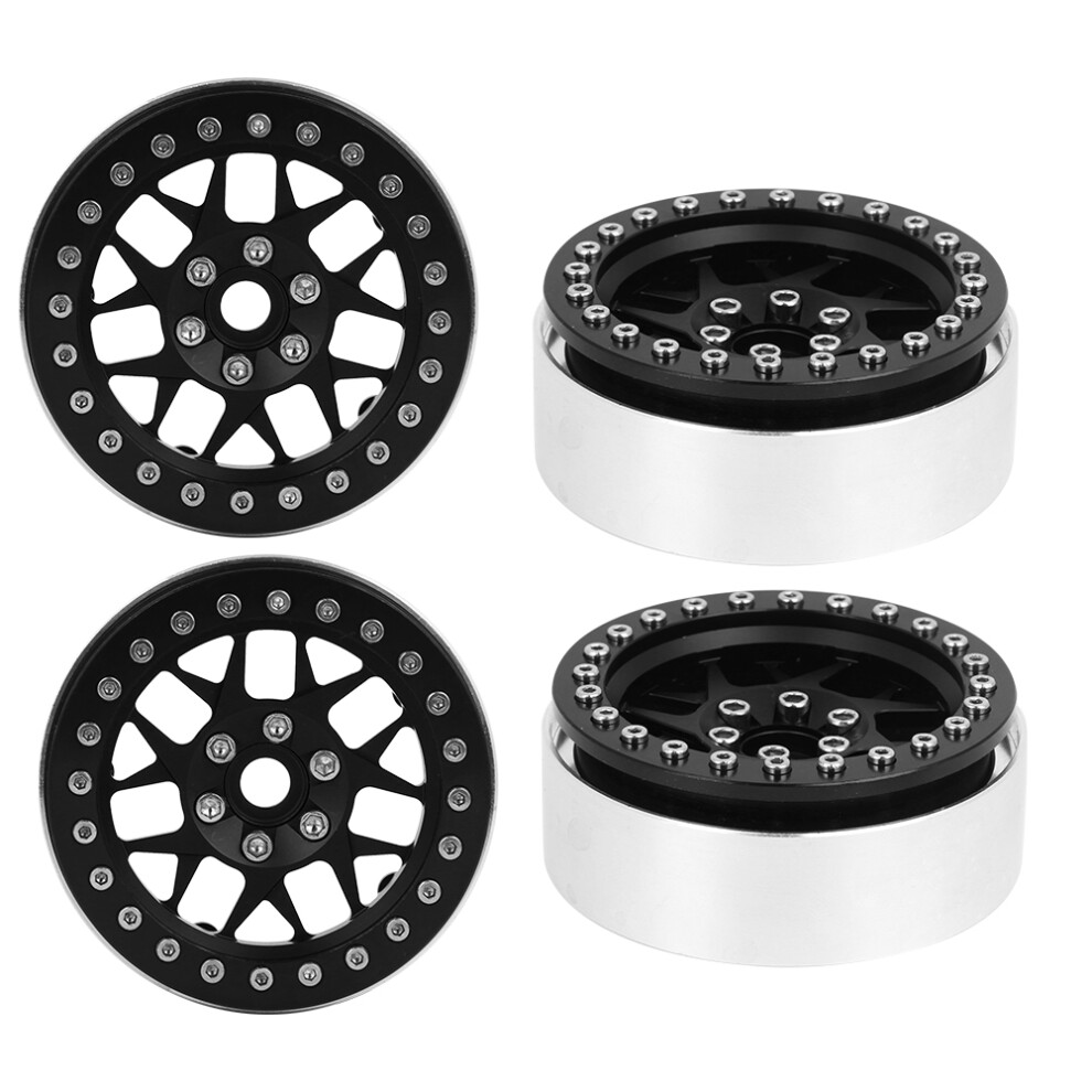 4Pcs Aluminum Alloy 2.2Inch Rc Wheel Hubs For Scx10 Trx4 Black 8791361284254