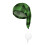 Checkered Cap Christmas Santa Hat with Pompoms for-light green 1