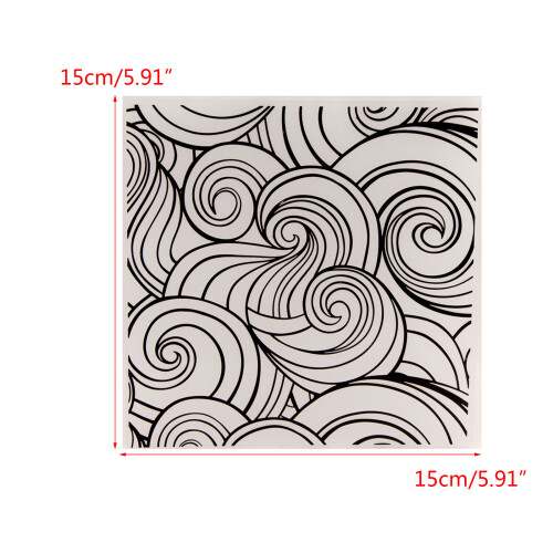Swirl Plastic Embossing Folder Stencil Template DIY Craft 2