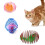 Caged Mice Wire Cage Rolling Toy with Plush Mice Cat Interactive 2