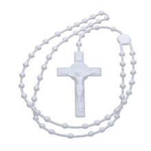 Rosary Beads Luminous Noctilucent Necklaces Glowing-White
