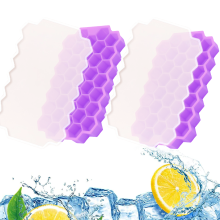Mejora tus cócteles con bandeja de hielo de panal, molde con tapa para apilar sin derrames, silicona resistente a los olores, almacenamiento en