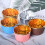 Φόρμα ψησίματος για μάφιν για cupcakes έτοιμα για φούρνο, χαρτί αλουμινίου μιας 8