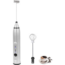 Montalatte per latte art, spia luminosa, ricaricabile tramite USB, motore silenzioso per uso alimentare, fruste sostituibili, testina montalatte