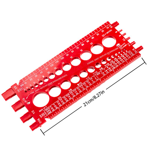 Screw Bolt Nut Thread Measure Gauge Size Checker Inch Standard 2