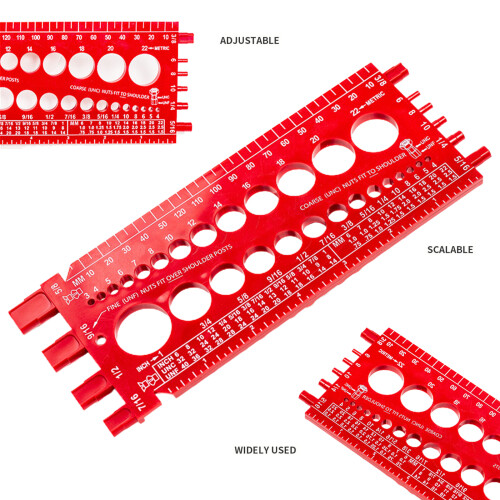 Screw Bolt Nut Thread Measure Gauge Size Checker Inch Standard 1