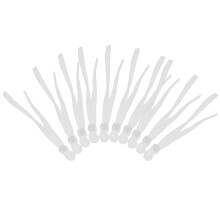 200pcs White Flat Elastic Bands with Adjustable Buckle for Sewing 10mm Wide