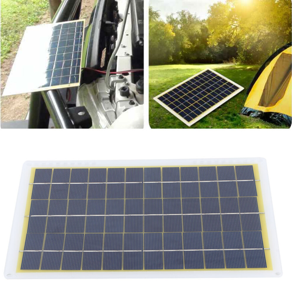 18V 10W Waterproof Solar Panel Outdoor Camping Hiking Gear 4641361291377