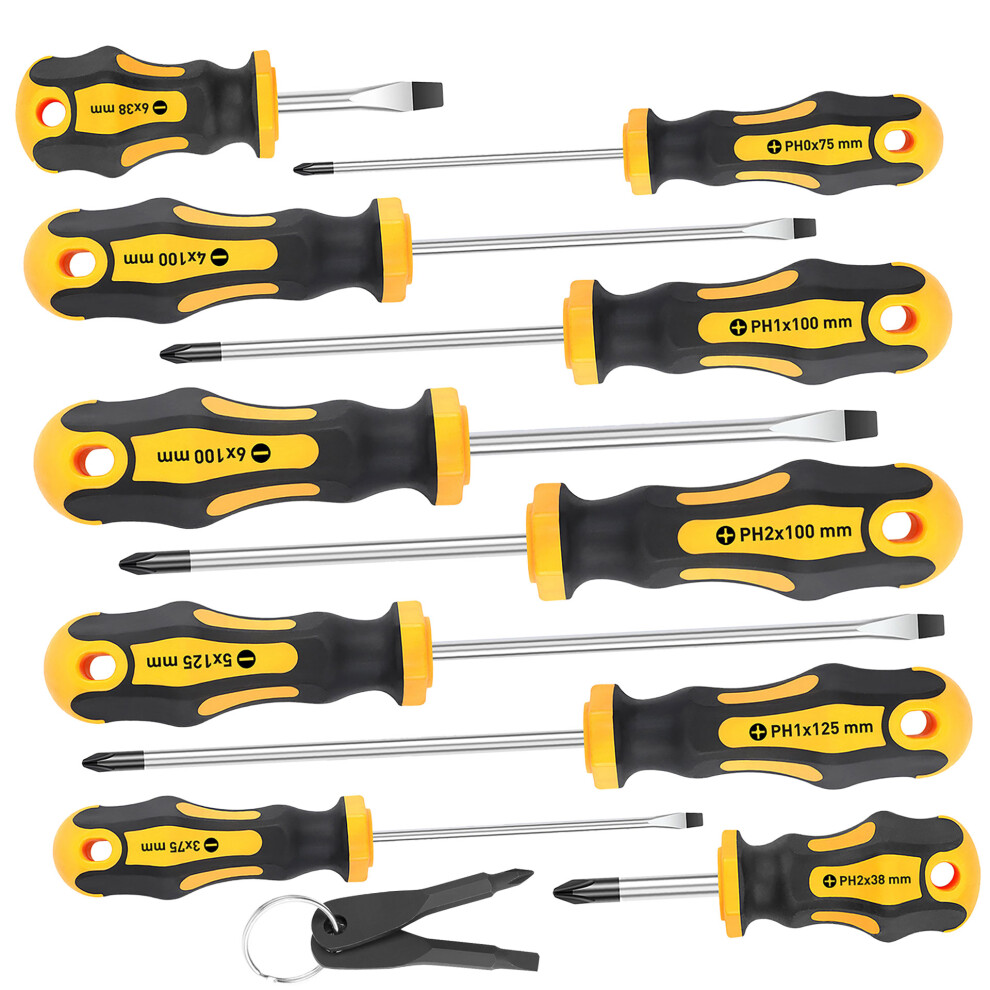 Professional 12 Part Magnetic Screwdriver Set- Yellow 7695000294165