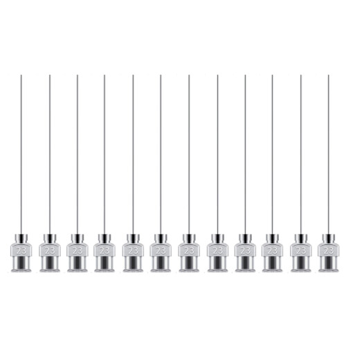 12Pieces Precise Tip Tubes Dispensing Needle for Adhesive-23G