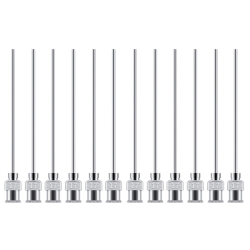 Pack of 12 Dispensing Needle Adhesive Application Tips-17G