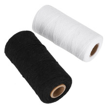 High-Quality 2-Pack 1mm Cotton Warp Yarn for Weaving - 250 Meters