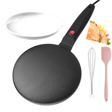 Electric Handheld Pancake Maker, Non-Stick Instant Crepe Maker with Auto Thermostat Control, Ideal for Home and Restaurant Use Black