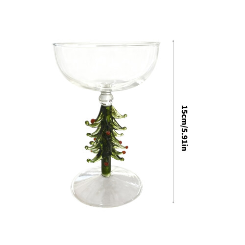 Christmas Tree Glassware Stemmed Ice Cream Cup Perfect For 2