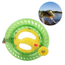 ABS-Schnurrolle fürs Meeresfischen, Handwicklung, Fliegenschnurrolle, grün, 22 cm