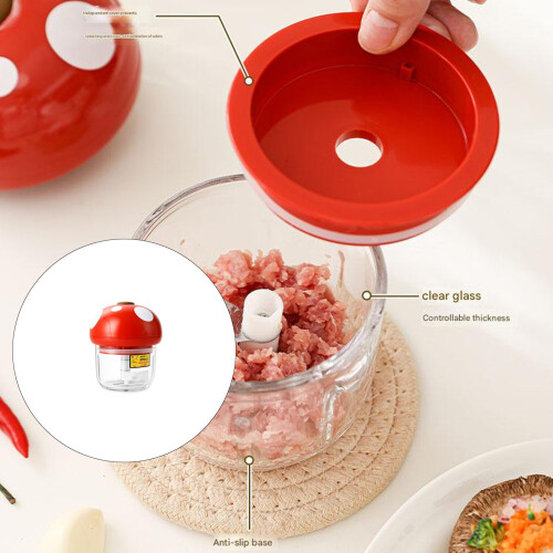 Mini multifunctionele keukenmachines Draadloze bediening-Rood 2
