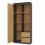Topeshop RS-80 BILY ANTHRACITE/OAK ARTISAN office bookcase 3