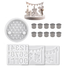 Moule Ă bougie en forme d'ours en Silicone, pour l'artisanat et