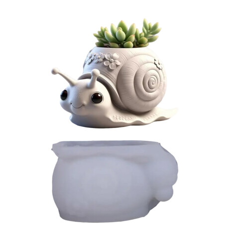 Moule créatif de pot de fleurs en Silicone en forme d'escargot,