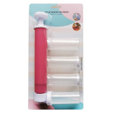 Kakedekorasjonssett med manuelt airbrushverktøy, DIY-bakespray for cupcakes, kaker og desserter, multifunksjonelle bakeverktøy med gjennomsiktig