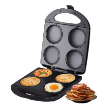 Electric Pancake Maker with Auto Temperature Control, Double-sided Heating Griddle for Crepes, Burgers, Flatbreads, Omelettes