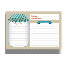 Rezeptkarten, hochwertige Qualität, 10 x 15 cm / 4 x 6 Zoll, doppelseitig bedrucktes Papier in Salbeigrün und Weiß, mit ausreichend Platz für