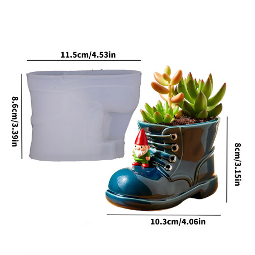 Moule de jardinière en forme de chaussure en Silicone 2