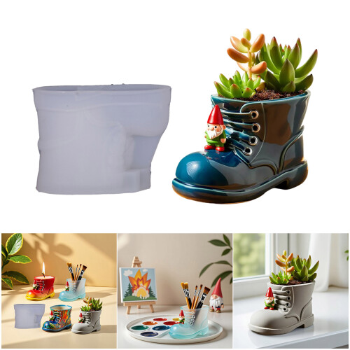 Moule de jardinière en forme de chaussure en Silicone 1