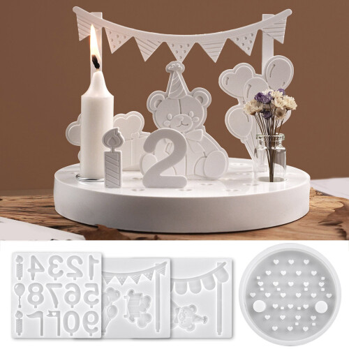 Reusable Silicone Craft Mold For Creating Bear Shaped Resin 1