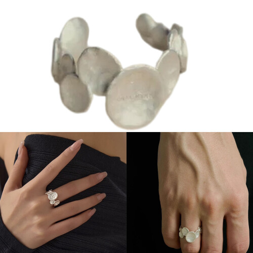 Hypoallergenically Trendy Ring Unique Geometric Spoon Ring 1