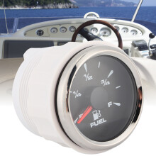 2in 190Ω Digital Fuel Gauge 8-Color Backlight 12V/24V Black Dial