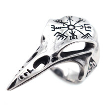Norses Mythology Jewelry Adjustable Bird Head Shape Ring Stylish