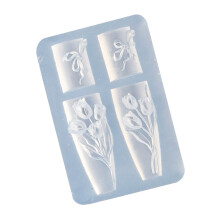 Premium Embossed Tulips Silicone Mold For DIY 3D Nail Art Floral