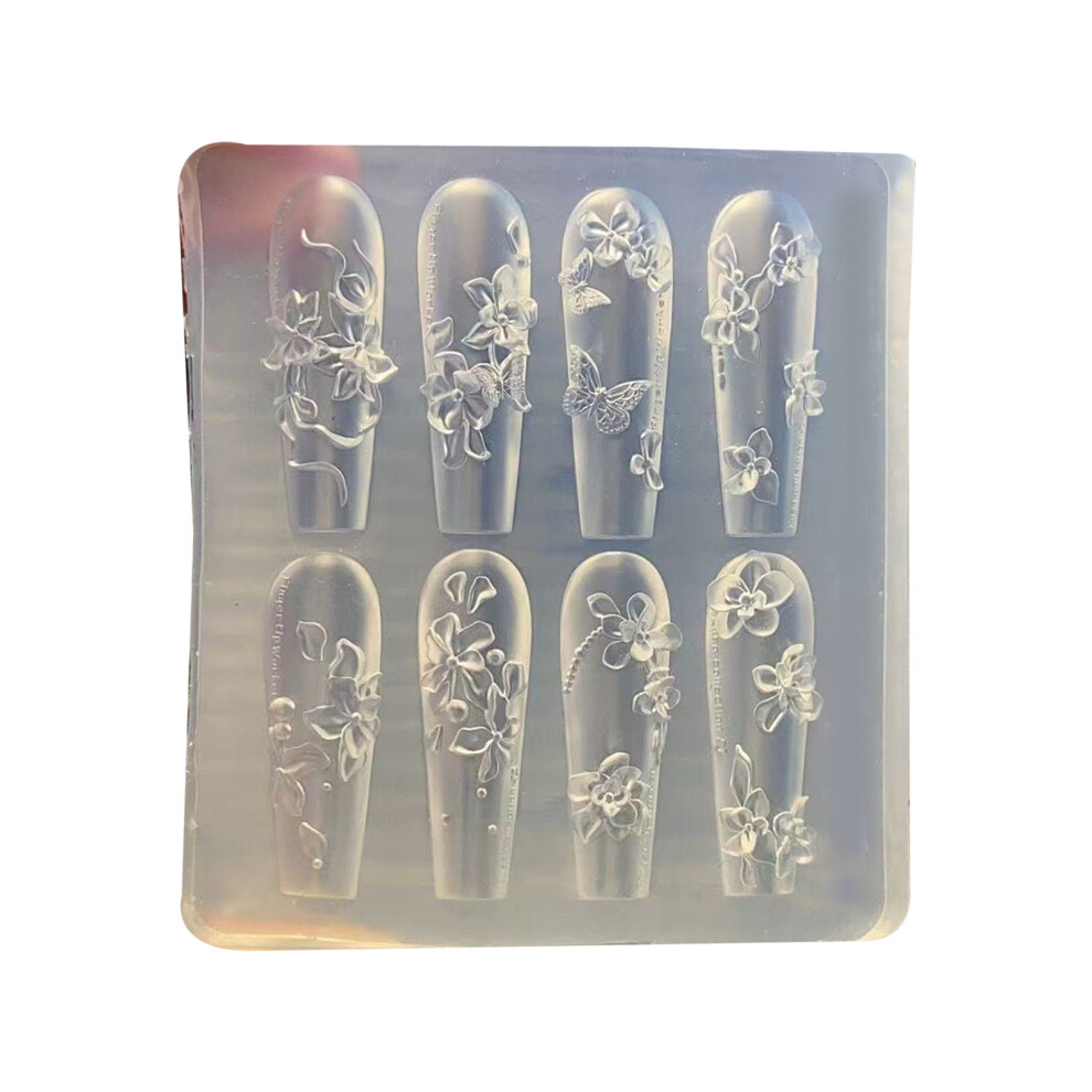 Reusable Soft Silicone Nail Jewelry Mold For Detailed Floral