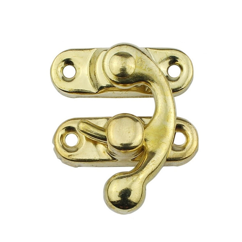 30Pcs Antique Bronze Iron Padlock Cases Hasps Hook Lock For Mini Jewelry Box Clasp Vintage Furniture Hardware Locking Hasp(Gold) 9067246726393
