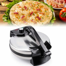 Non-Stick Chapati/Tortilla Machine, Double-Sided Heating Pancake Maker 1800W, Perfect Pita Making, LED Indicator, Automatic Electric