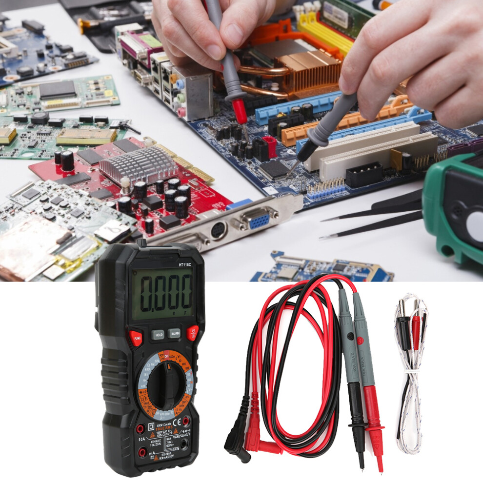 Multimeter 6000 Count Ht118c Auto Range With Backlight And Rubber Case 4671361331339
