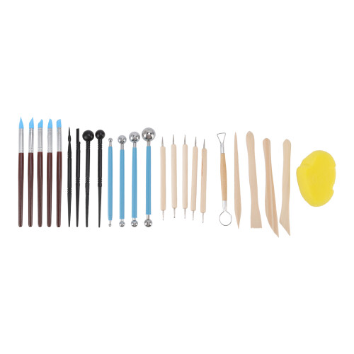 Εργαλειοθήκη Essential24Pcs για Χειροτεχνίες, Εργαλεία Σκαλίσματος για Πηλό 1