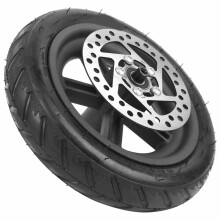 Inflatable Rear Wheel & 120 Disc Brake for E-Scooter, Aluminum Alloy, Black