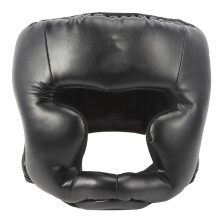 Enclosed Adult/Children Boxing Head Guard Helmet PU Foam Black Adjustable