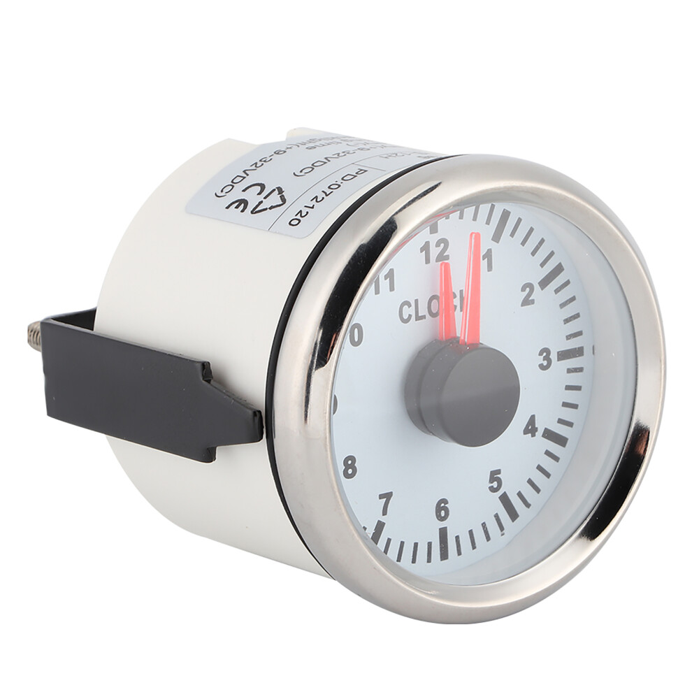 2In Universal 0Â12 Hourmeter Clock Gauge 52Mm Backlight Ip67 Red 8411361337599