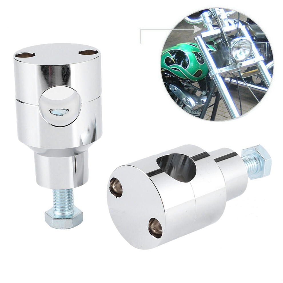 Handlebar Risers Clamp 25Mm/1In For Motorbike Bobber Chopper Alloy With Bolt 8161361340920