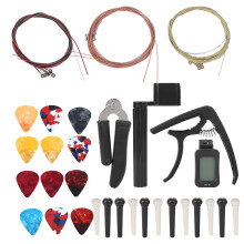 Guitar Accessories Kit with Tuner, Strings, Cutter, Capo & Picks
