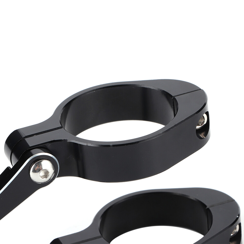 Motorcycle Headlight Mount Bracket Fork Tube Clamp 1.5-1.6In Black 4901361344733