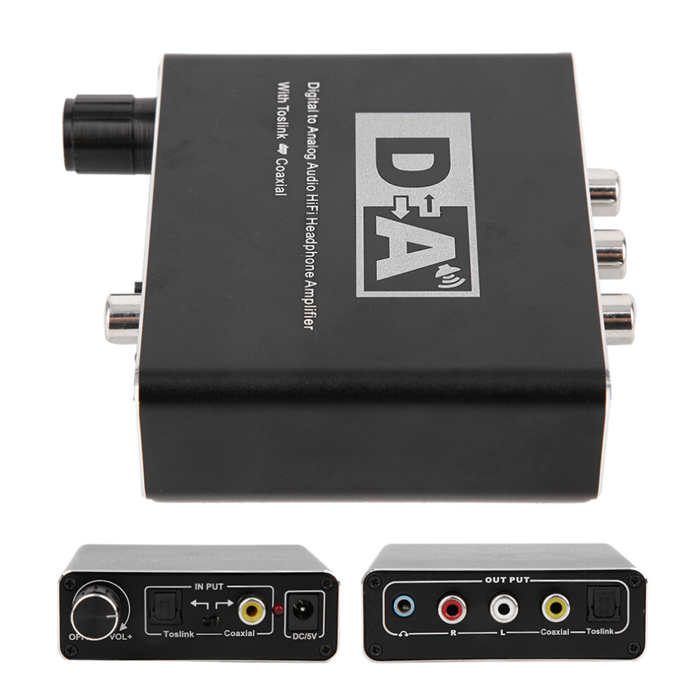 Aluminum Digital Coaxial To Analog Audio Converter 3.5Mm Jack 7901361345621