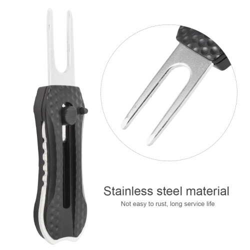 Portable Stainless Steel Golf Divot Tool - Compact & Foldable Design 2