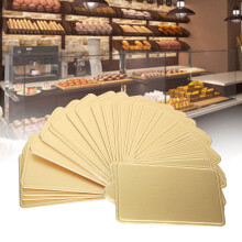 Goldene Kuchenstützböden 300er Pack, 100x60mm rechteckig, für Backen & Tortenkunst