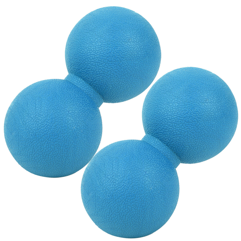 Blue 2Pcs Silicone Peanut Shape Yoga Balls For Muscle Relaxation Color